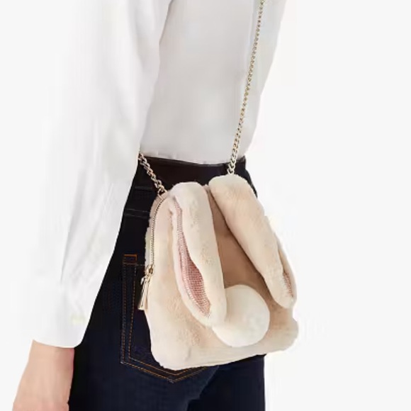 KATE SPADE BUNBUN 3D Bunny Crossbody Bag Faux Fur New With Tags - Picture 2 of 11